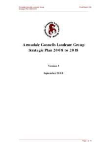 Armadale Gosnells Landcare Group Final Report (V3) Strategic Plan_______________________________________________________________________________  Armadale Gosnells Landcare Group