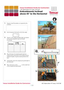 Tensar Installation Guide for Contractors IGC/Slope above 45°/wrap_10[removed]Embankments Inclined above 45° to the Horizontal