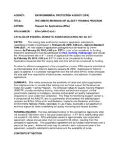 THE AMERICAN INDIAN AIR QUALITY TRAINING PROGRAM