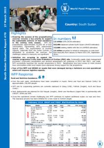 27 March[removed]Country: South Sudan South Sudan Situation Report #70