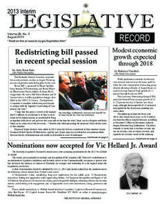 2013 Interim  LEGISLATIVE RECORD  Volume 26, No. 5