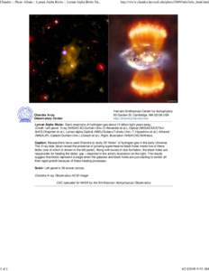 Physics / Observational astronomy / Extragalactic astronomy / Large-scale structure of the cosmos / Lyman-alpha blob / Physical cosmology / Chandra X-ray Observatory / X-ray astronomy / Lyman-alpha line / Astronomy / Space / Astronomical spectroscopy