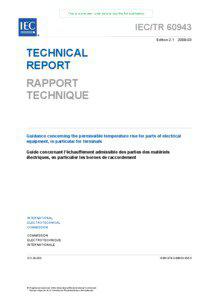 This is a preview - click here to buy the full publication  IEC/TR 60943