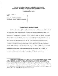UNITED STATES DEPARTMENT OF TRANSPORTATION   NATIONAL HIGHWAY TRAFFIC SAFETY ADMINISTRATION 1200 New Jersey Avenue SE Washington D.C