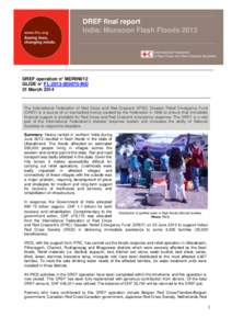 Uttarkashi district / Uttarakhand / British Red Cross / Emergency management / Rudraprayag district / Public safety / India / Indian Red Cross Society / Disaster preparedness / International Red Cross and Red Crescent Movement