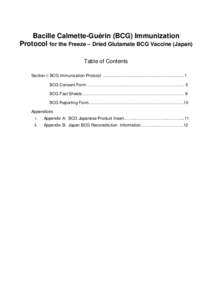 Microsoft Word - BCG Immunization Protocol_table of contents