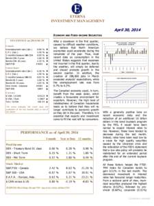 ETERNA INVESTMENT MANAGEMENT April 30, 2014 ECONOMY AND FIXED-INCOME SECURITIES