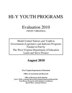 Microsoft Word - Project Objective #2--HI-Y Program 2010 _WV_ FINAL[removed]