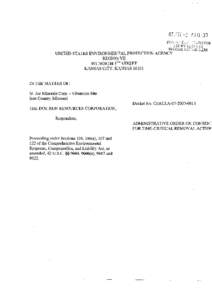 consent agreement, st. joe minerals corp. - viburnum site, viburnum, missouri, cercla[removed]