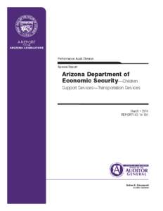 A REPORT TO THE ARIZONA LEGISLATURE  Performance Audit Division