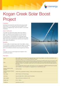 Kogan Creek Solar Boost Project Overview