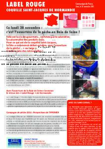 Label rouge  Communiqué de Presse, Coquille Saint-Jacques de normandie
