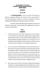 GOVERNMENT OF PUNJAB DEPARTMENT OF HOUSING AND URBAN DEVELOPMENT (HOUSING-1 BRANCH) NOTIFICATION The_4/12_2013 No[removed]4hg1[removed]In pursuance of the decision of the State Council of