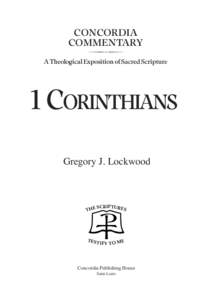CONCORDIA COMMENTARY R  A Theological Exposition of Sacred Scripture
