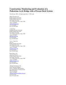 Precast concrete / Reuse / Tie / Memorial Bridge / Construction / Massachusetts / Arch bridges / Bridges / Concrete