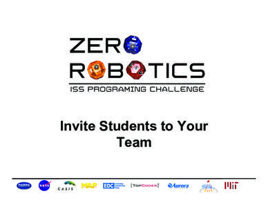 Invite Students to Your Team Invite Team Members To begin: •  Log into the ZR website