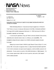 United States / Langley Research Center / National Advisory Committee for Aeronautics / Ames Research Center / Richard H. Truly / Clarence Syvertson / Woodrow Whitlow /  Jr. / NASA personnel / NASA / Spaceflight