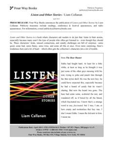 Listen--Press Release--Callanan