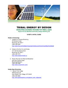 Tribal Energy by Design: Developing an Energy Roadmap on Tribal Lands