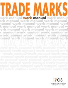 TRADE MARKS WORK MANUAL TRADE MARKS WORK MANUAL