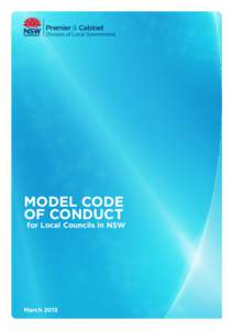 Premier & Cabinet  Division of Local Government MODEL CODE OF CONDUCT