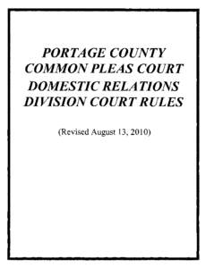 PORTAGE COUNTY  COMMON PLEAS COURT DOMESTIC RELATIONS