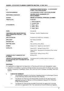 Agenda of Statutory Planning Committee - 21 May 2013