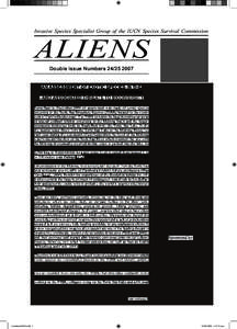 invasive species specialist Group of the iUCn species survival Commission  aliens Double issue Numbers[removed]AN ASSESSMENT OF EXOTIC SPECIES IN THE