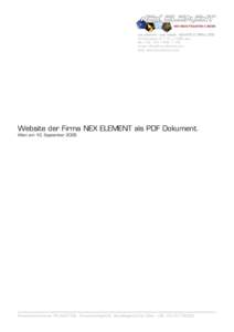 nex element - new media - KOVATS & TROLL OEG lerchengasse 31/13, a-1080 wien tel / fax: +[removed]email: [removed] web: www.nex-element.com
