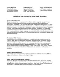 George Fox University / Boise State University / Higher education / Gifted education / Education in the United States / Geography of the United States / American Association of State Colleges and Universities / Christian College Consortium / Council of Independent Colleges