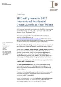 March 2012 For immediate release Press release  SBID will present its 2012