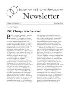 SSR February 2008 Newsletter