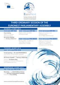 Euronest Parliamentary Assembly Assemblée parlementaire Euronest Parlamentarische Versammlung Euronest Парламентская Aссамблея Евронест  THIRD ORDINARY SESSION OF THE