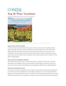 Michigan wine / Wine tasting / Geography of California / Agriculture in the United States / Tasting room / Washington wine / Chateau Chantal / Winery / Old Mission Peninsula AVA / Gustation / Wine / American Viticultural Areas