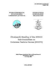 International Hydrographic Organization / International Olympic Committee / United Nations General Assembly observers / General Bathymetric Chart of the Oceans / Oceanography