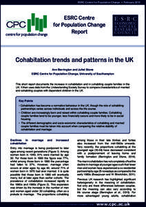 ESRC Centre for Population Change  l February 2015