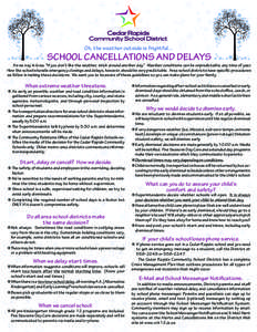 Child care / Geography of the United States / Cedar Rapids /  Iowa / Cedar Rapids Community School District / Iowa