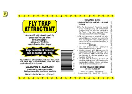 FLY TRAP ATTRACTANT USING!  Four different attractants lure house flies, flesh