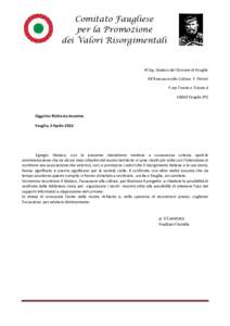 Microsoft Word - LETTERA AL SINDACO PER IL COMITATO MARZO 2016.docx