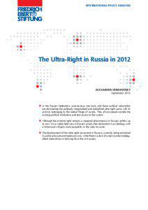 The ultra-right in Russia in 2012