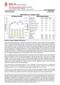 EAST ASIA SECURITIES COMPANY LIMITED 9/F, 10 Des Voeux Road Central, Hong Kong. Dealing: Research: Facsimile: HONG KONG RESEARCH Weekly Report