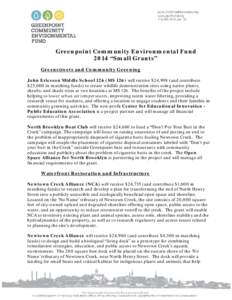 Brooklyn / Geography of Long Island / Newtown Creek / Port of New York and New Jersey / Queens /  New York City / McGolrick Park / Compost / Greenpoint Avenue / Green building in the United States / Geography of New York / New York / Audubon movement