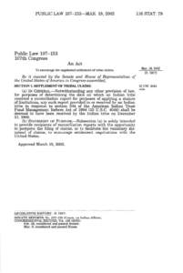 PUBLIC LAW[removed]—MAR. 19, [removed]STAT. 79 Public Law[removed]107th Congress