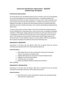 Casino Area Infrastructure Improvement – BDC/DOT Detailed Scope Description Infrastructure Improvements The Carroll Camden Area, specifically Russell Street and its arterials, serves as a primary gateway for not only S