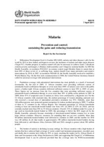 Microbiology / Antimalarial medication / DDT / Artemisinin / Global Malaria Action Plan / Indoor residual spraying / World Malaria Day / Plasmodium falciparum / Artesunate / Malaria / Medicine / Health