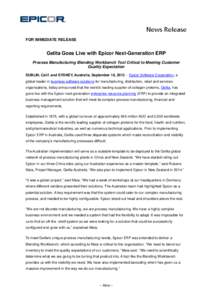 Gelita Goes Live with Epicor Next-Generation ERP