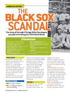 JS April 15, 2013, Online Play: Black Sox Scandal
