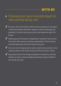 MYTH #5 ✗ Osteoporosis has a minimal impact on men and the family unit
