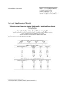 Chinese Journal of Polymer Science  Chinese Journal of Polymer Science © Chinese Chemical Society Institute of Chemistry, CAS Springer-Verlag Berlin Heidelberg 2014