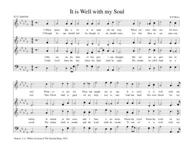 It is Well with my Soul H. G. Spafford P. P. Bliss  b b 4